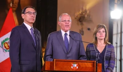 Pedro Pablo Kuczynski, Presidente del Perú, durante su mensaje al país.