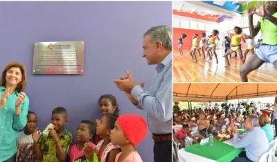 Los niños vibraron con la inauguración.