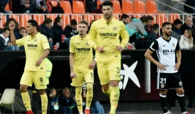 Carlos Bacca celebra el gol del triunfo. 