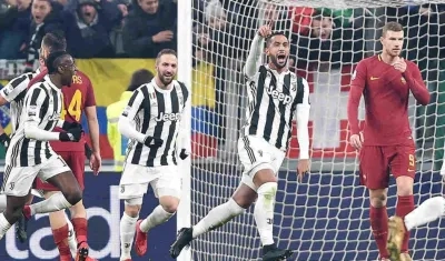 Medhi Benatia celebra el gol que al final fue el del triunfo. 