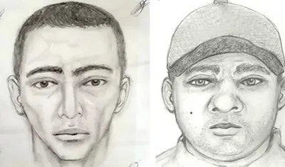 Retrato hablado de los presuntos delincuentes.