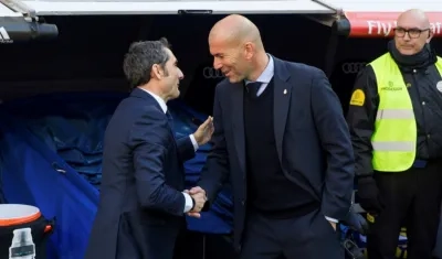 Ernesto Valverde y Zinedine Zidane. 