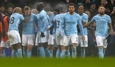 Jugadores del Manchester City. 