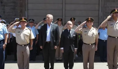 Los ministros de Defensa de Argentina, Óscar Aguad, y de Exteriores y Culto, Jorge Faurie.