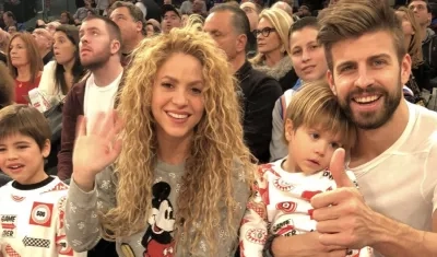 Milan, Shakira, Sasha y Gerard Piqué.