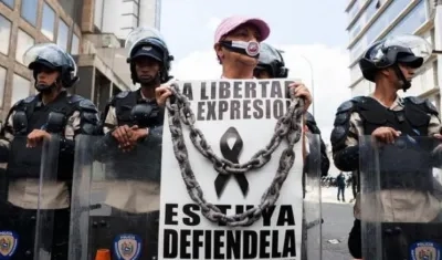 Una de las imágenes que dejaron las protestas.