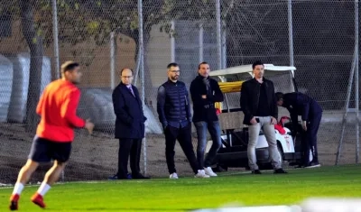 Entrenamiento del Sevilla. 