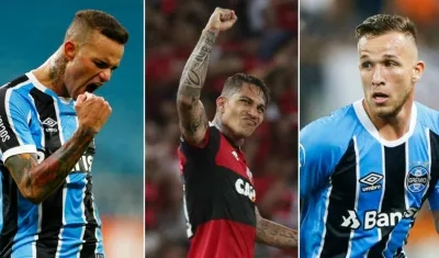 Luan, Paolo Guerrero y Arthur. 