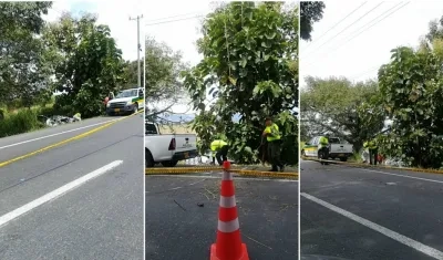 El vehículo se salió de la vía.