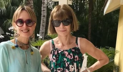 La diseñadora Silvia Tcherassi y Anna Wintour.