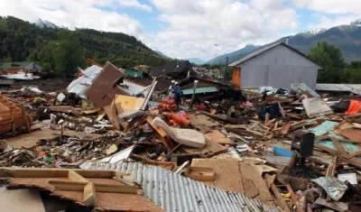 Todas las casas quedaron destruidas.