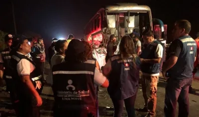 El accidente se produjo en la madrugada.