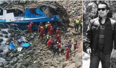 Imagen de la tragedia y el sobreviviente Máximo Jiménez Vilcayaure.