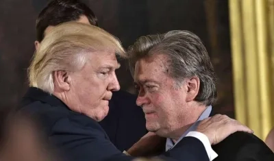 Donald Trump y su exasesor Steve Bannon.