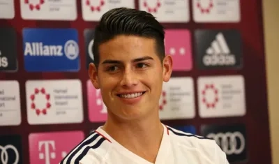 James durante la rueda de prensa de este miércoles.