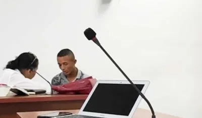 Brayan de Jesús González Ochoa durante la audiencia.