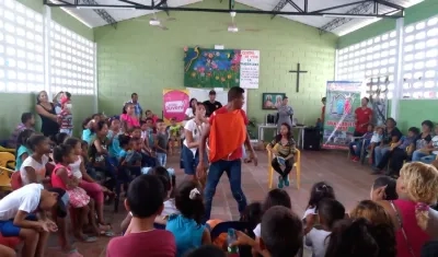 Actividades recreativas durante la jornada.