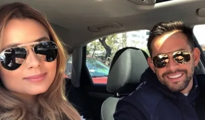 Melissa Martínez y su novio Matías Mier.