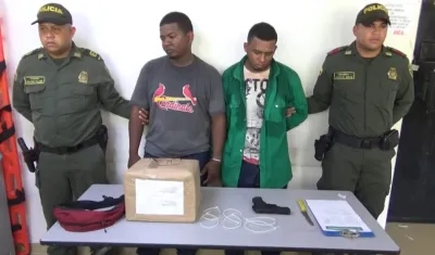 William Arturo Camero Campo y Samir Gómez Romero, los capturados.