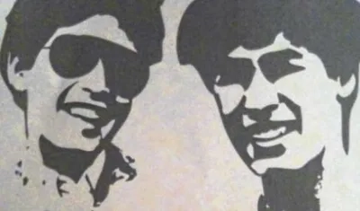 Dibujo de los hermanos Santiago y Andrés Restrepo.