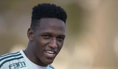 Yerry Mina, a la espera de partir al Barcelona.