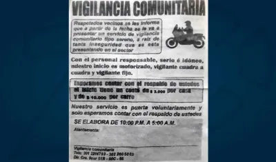 Este fue el folleto que entregaron en las casas.