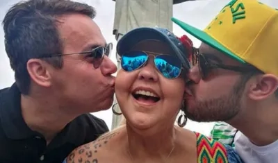 La gorda Fabiola con su familia.