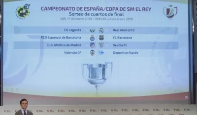 Así quedaron los cuartos de final de la Copa del Rey. 