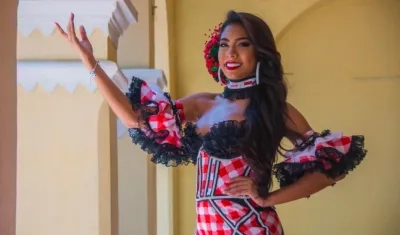 María José Romo, reina del Carnaval de Soledad 2018.