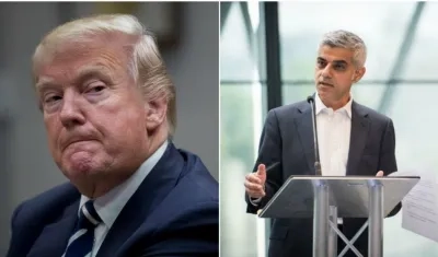 Donald Trump y Sadiq Khan, alcalde de Londres.