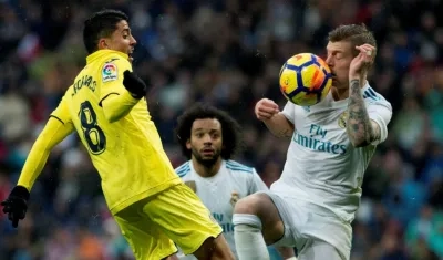 Toni Kroos en el duelo ante el Villarreal. 
