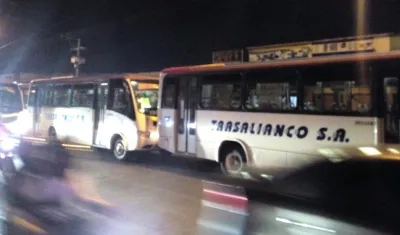 Los tres vehículos impactados.