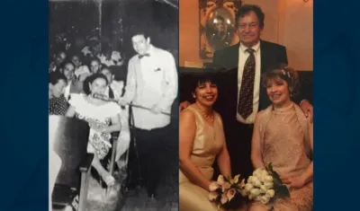 Osvaldo Villanigro en una de sus facetas y también con sus hijas Patricia y Marta.