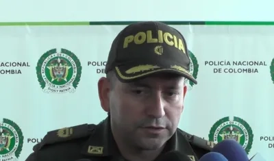 El teniente coronel Hugo Molano, comandante de la Policía Metropolitana.