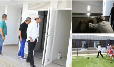 El Alcalde Char durante el recorrido de las obras.