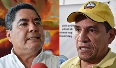 Álvaro López, Gerente de Recursos Humanos del Cerrejón, y Aldo Amaya, Presidente de Sintracarbón.