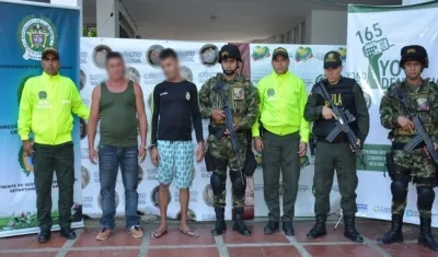  Alias platanote o el mono fue puesto a órdenes de las autoridades judiciales. Fueron dos los capturados.