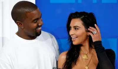 Kanye West y Kim Kardashian.