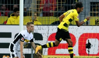 Aubameyang es una de las principales figuras del fútbol de Alemania. 