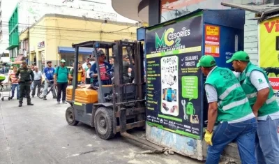 Seguirán los operativos de recuperación del espacio público en el Centro Histórico de Barranquilla.