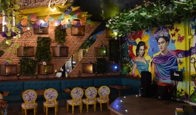 Decoración de José Pérez para el restaurante Félix & Kahlo en Barranquilla.