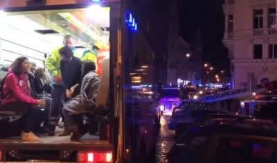 Cuarenta personas fueron evacuadas por el incendio en el hotel.