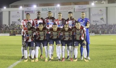 Nómina titular del Junior en el partido en Magangué.