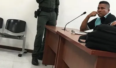 Iván Alberto Barrios De la Hoz, durante la audiencia.