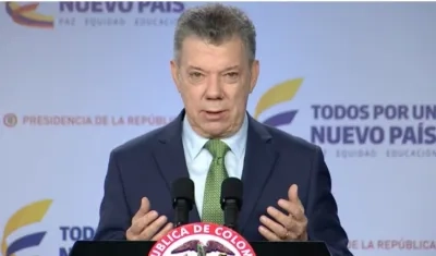 Juan Manuel Santos, presidente.