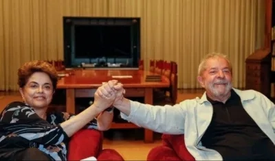 Los expresidentes Dilma Rousseff y Luiz Inácio Lula da Silva.