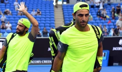 Juan Sebastián Cabal y Robert Farah, tenistas colombianos. 