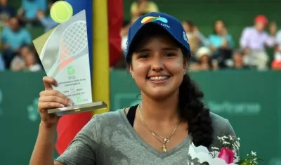 María Camila Osorio, ganadora de la edición 2017 del Mundial Juvenil de Tenis. 