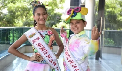 Laura Ospino y Samuel Quintero, reyes infantiles del Carnaval de la 44.
