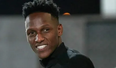 Yerry Mina, defensa colombiano del Barcelona. 